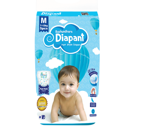 বসুন্ধরা ডায়াপ্যান্ট M (৭-১২কেজি)